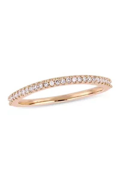 1/7 ct. t.w. Diamond Wedding Band 14K Rose Gold