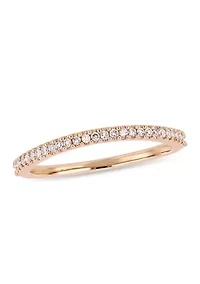 1/7 ct. t.w. Diamond Wedding Band 14K Rose Gold