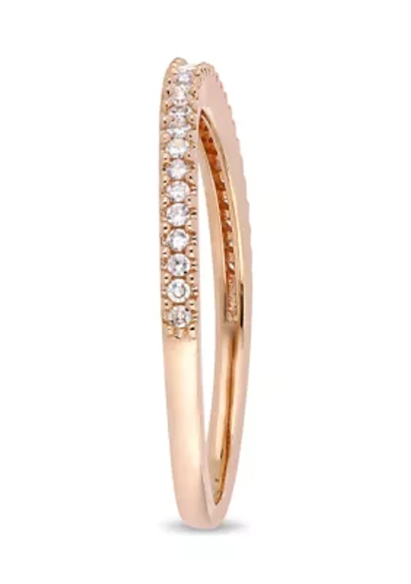 1/7 ct. t.w. Diamond Wedding Band 14K Rose Gold