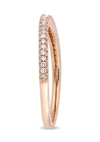 1/7 ct. t.w. Diamond Wedding Band 14K Rose Gold