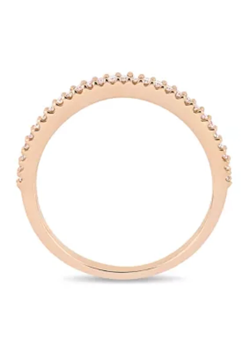 1/7 ct. t.w. Diamond Wedding Band 14K Rose Gold