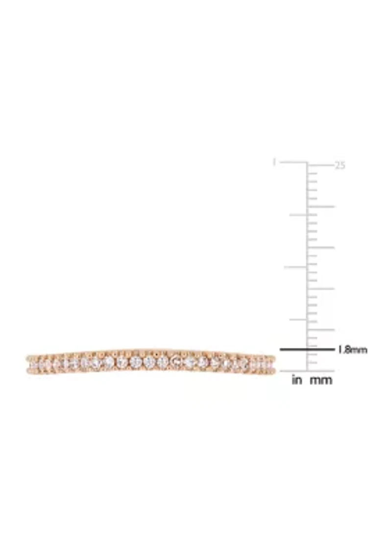 1/7 ct. t.w. Diamond Wedding Band 14K Rose Gold