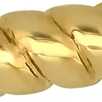 Wedding Band with Twist Design 14K Yellow Gold