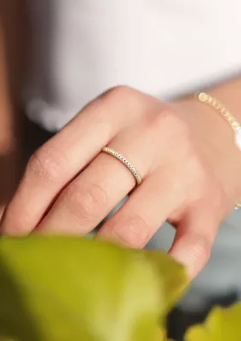 Wedding Band with Twist Design 14K Yellow Gold