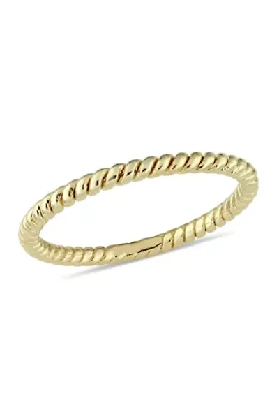 Twist Wedding Band 14K Yellow Gold