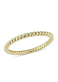 Twist Wedding Band 14K Yellow Gold