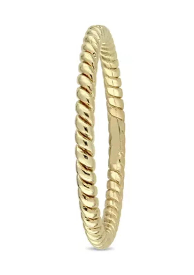 Twist Wedding Band 14K Yellow Gold