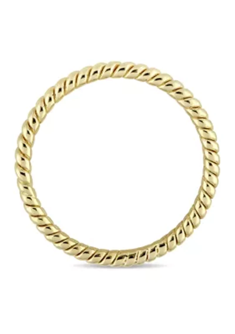 Twist Wedding Band 14K Yellow Gold