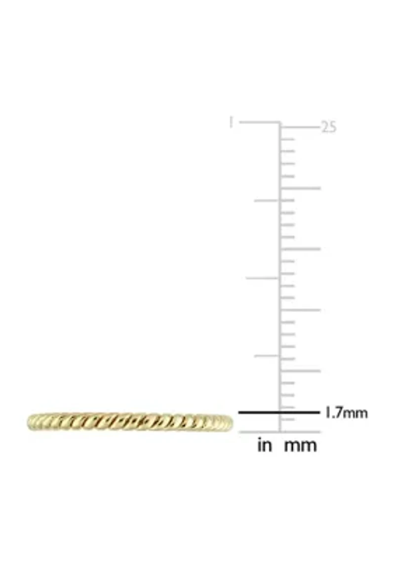 Twist Wedding Band 14K Yellow Gold