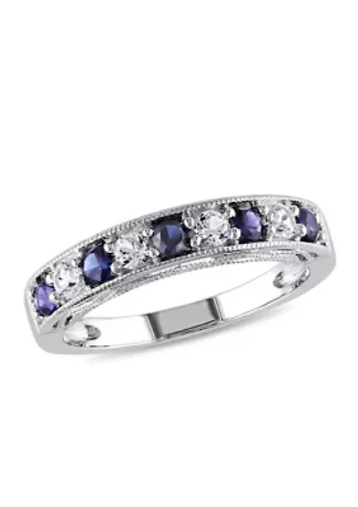 4/5 ct. t.w. Lab Created White Sapphire Anniversary Band Sterling Silver