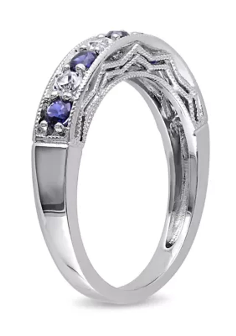 4/5 ct. t.w. Lab Created White Sapphire Anniversary Band Sterling Silver