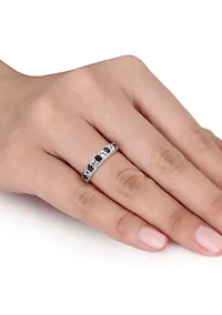 4/5 ct. t.w. Lab Created White Sapphire Anniversary Band Sterling Silver