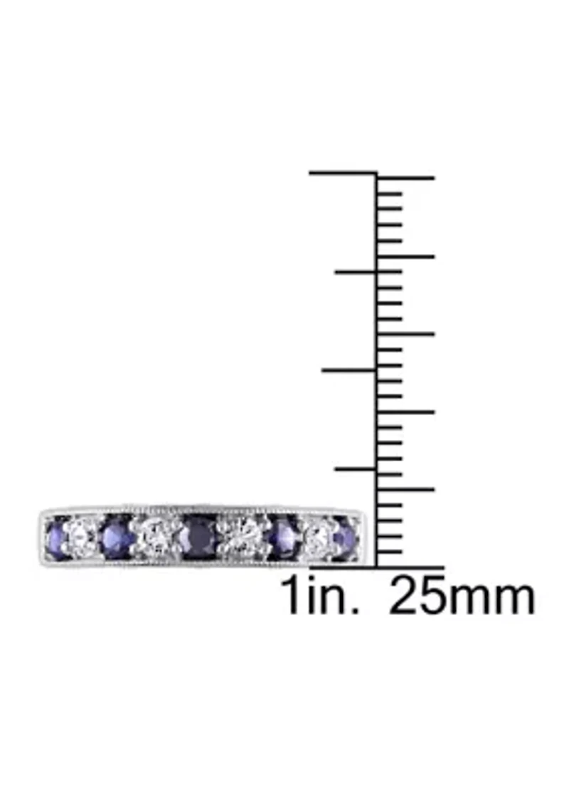 4/5 ct. t.w. Lab Created White Sapphire Anniversary Band Sterling Silver