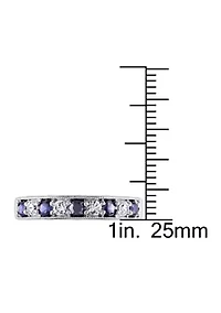 4/5 ct. t.w. Lab Created White Sapphire Anniversary Band Sterling Silver