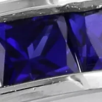 3/4 ct. t.w. Lab Created Blue Sapphire Eternity Ring Sterling Silver