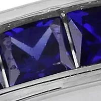 2.25 ct. t.w. Lab Created Blue and White Sapphire -Piece Anniversary Band Set of Stacking Rings Sterling Silver