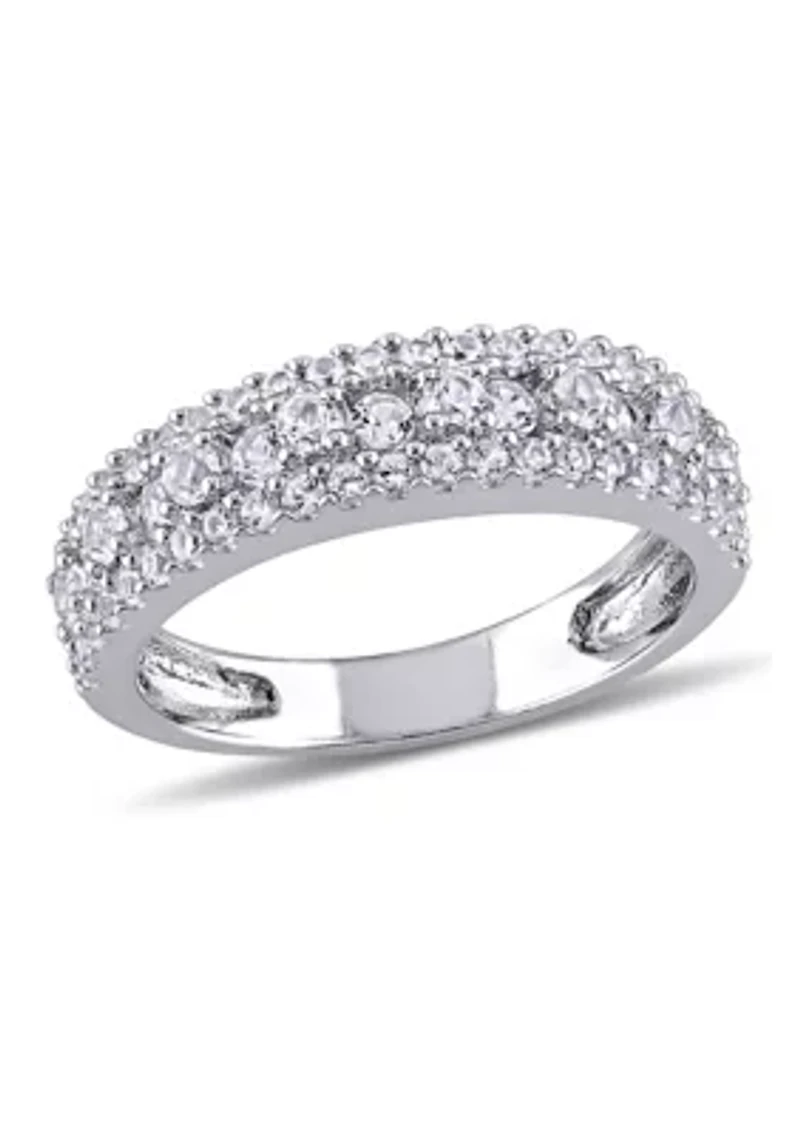 ct. t.w. Lab Created White Sapphire Anniversary Band Sterling Silver
