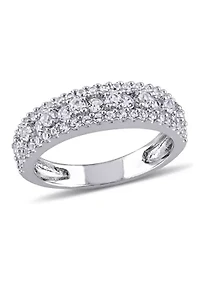ct. t.w. Lab Created White Sapphire Anniversary Band Sterling Silver