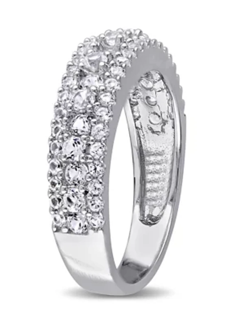 ct. t.w. Lab Created White Sapphire Anniversary Band Sterling Silver