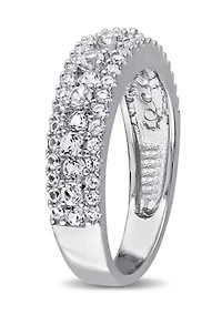 ct. t.w. Lab Created White Sapphire Anniversary Band Sterling Silver