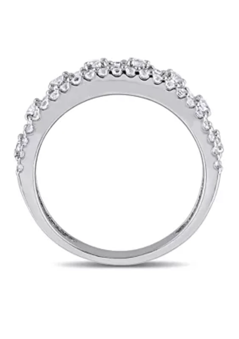 ct. t.w. Lab Created White Sapphire Anniversary Band Sterling Silver