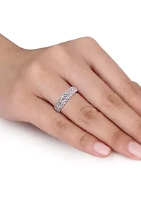ct. t.w. Lab Created White Sapphire Anniversary Band Sterling Silver