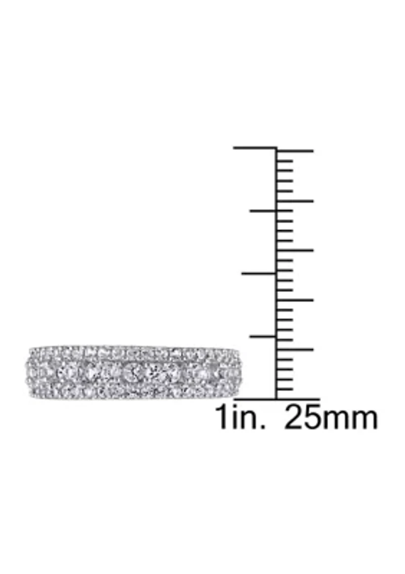 ct. t.w. Lab Created White Sapphire Anniversary Band Sterling Silver