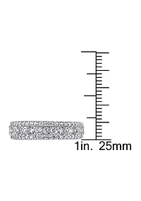ct. t.w. Lab Created White Sapphire Anniversary Band Sterling Silver