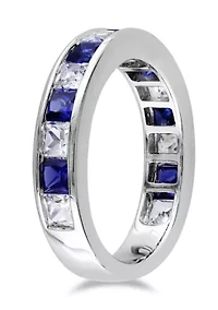 ct. t.w. Lab Created White Sapphire Anniversary Band Sterling Silver