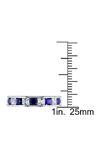 ct. t.w. Lab Created White Sapphire Anniversary Band Sterling Silver