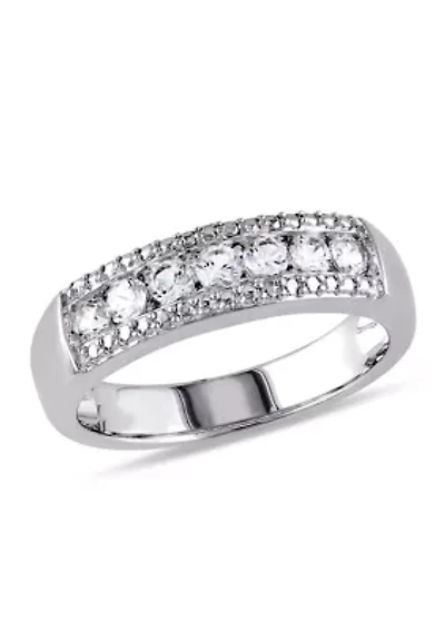 5/8 ct. t.w. Lab Created White Sapphire Anniversary Band Sterling Silver