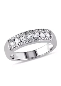 5/8 ct. t.w. Lab Created White Sapphire Anniversary Band Sterling Silver