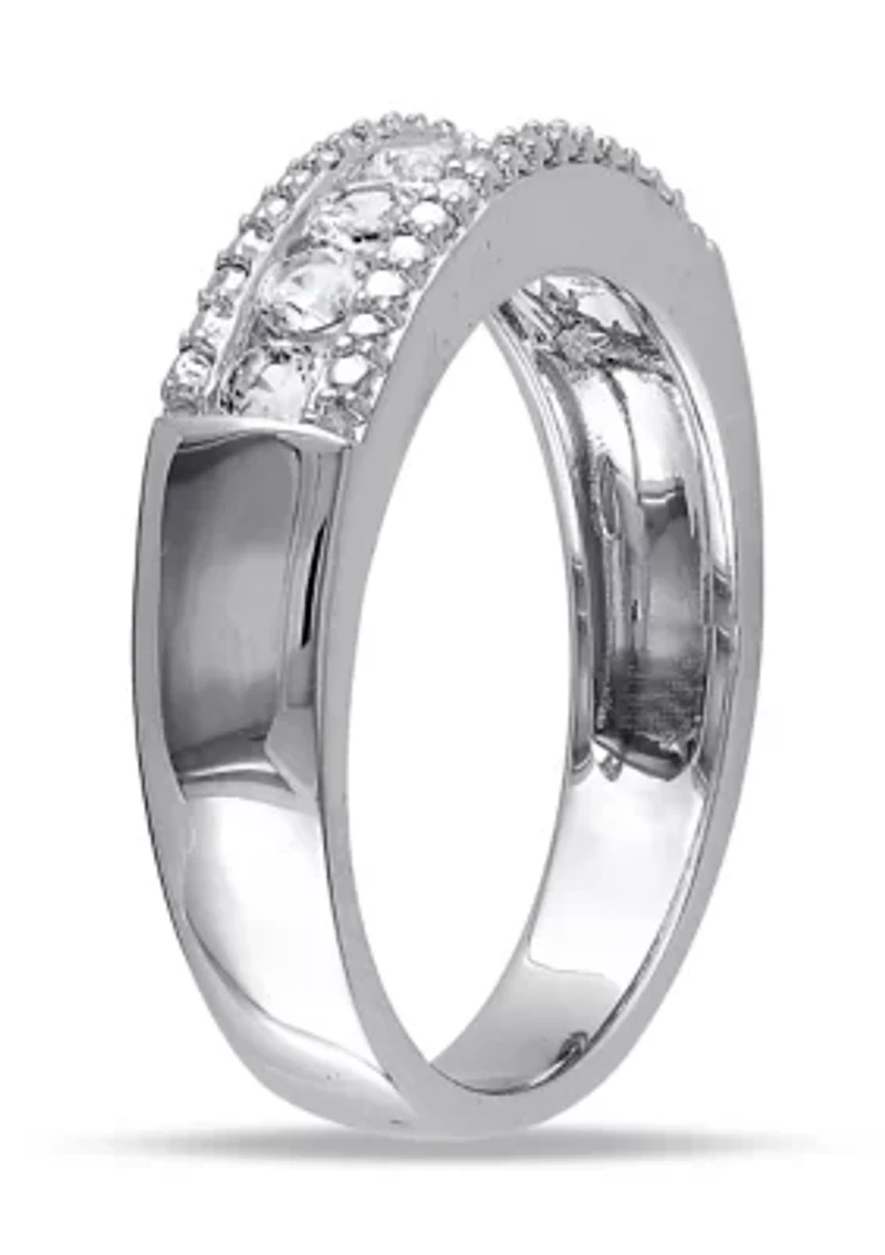 5/8 ct. t.w. Lab Created White Sapphire Anniversary Band Sterling Silver