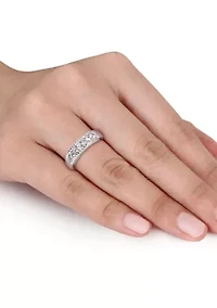 5/8 ct. t.w. Lab Created White Sapphire Anniversary Band Sterling Silver