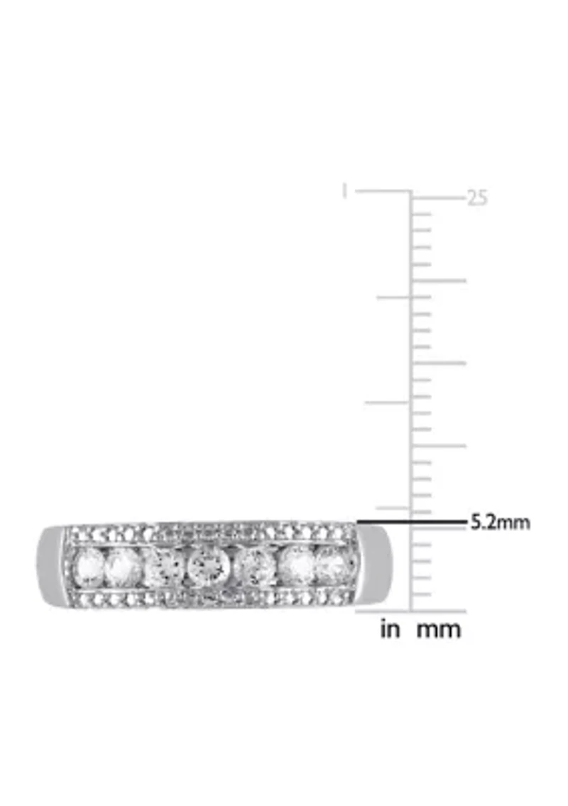 5/8 ct. t.w. Lab Created White Sapphire Anniversary Band Sterling Silver