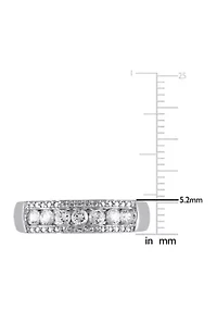 5/8 ct. t.w. Lab Created White Sapphire Anniversary Band Sterling Silver
