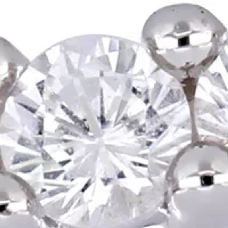 1.1 ct. t.w. Lab Created White Sapphire Stacking Ring Sterling Silver