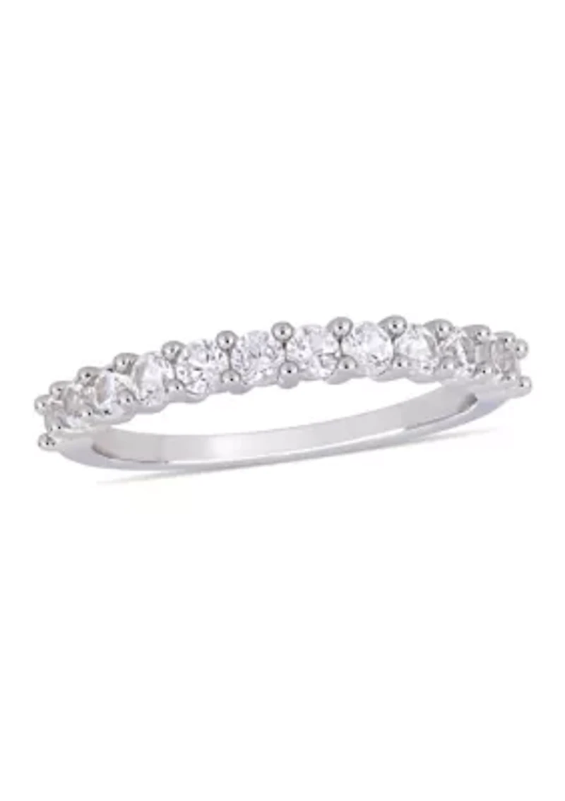 1.1 ct. t.w. Lab Created White Sapphire Stacking Ring Sterling Silver