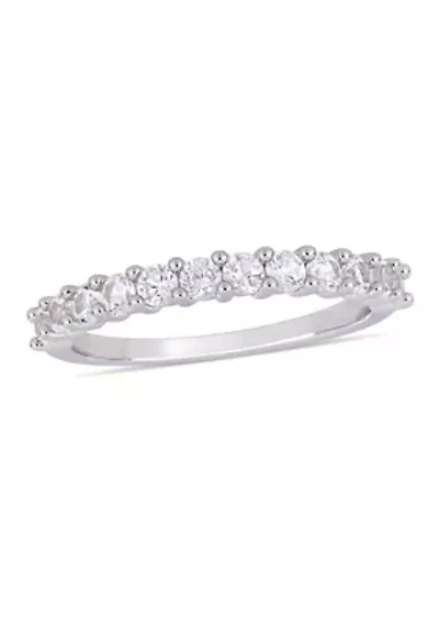 1.1 ct. t.w. Lab Created White Sapphire Stacking Ring Sterling Silver