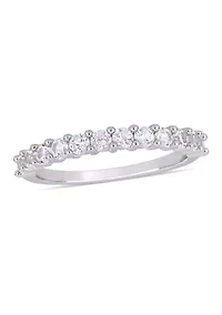 1.1 ct. t.w. Lab Created White Sapphire Stacking Ring Sterling Silver
