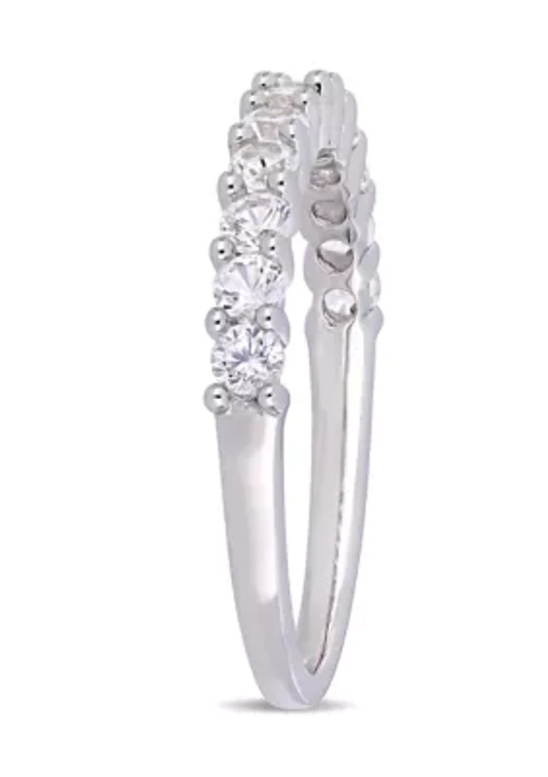 1.1 ct. t.w. Lab Created White Sapphire Stacking Ring Sterling Silver