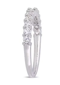 1.1 ct. t.w. Lab Created White Sapphire Stacking Ring Sterling Silver