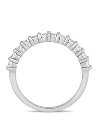 1.1 ct. t.w. Lab Created White Sapphire Stacking Ring Sterling Silver