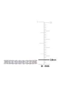 1.1 ct. t.w. Lab Created White Sapphire Stacking Ring Sterling Silver