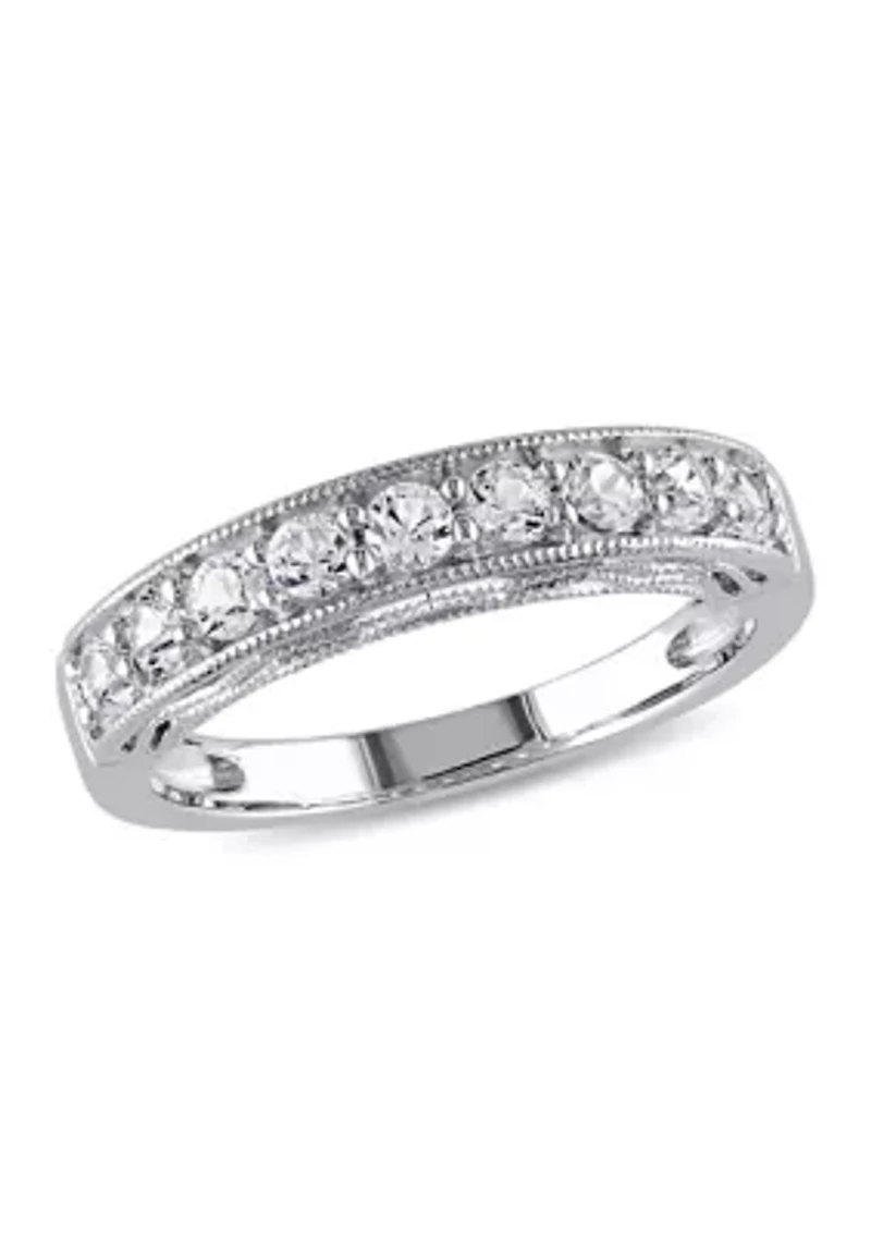 4/5 ct. t.w. Lab Created White Sapphire Anniversary Band Sterling Silver