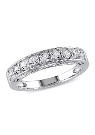 4/5 ct. t.w. Lab Created White Sapphire Anniversary Band Sterling Silver