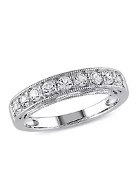 4/5 ct. t.w. Lab Created White Sapphire Anniversary Band Sterling Silver