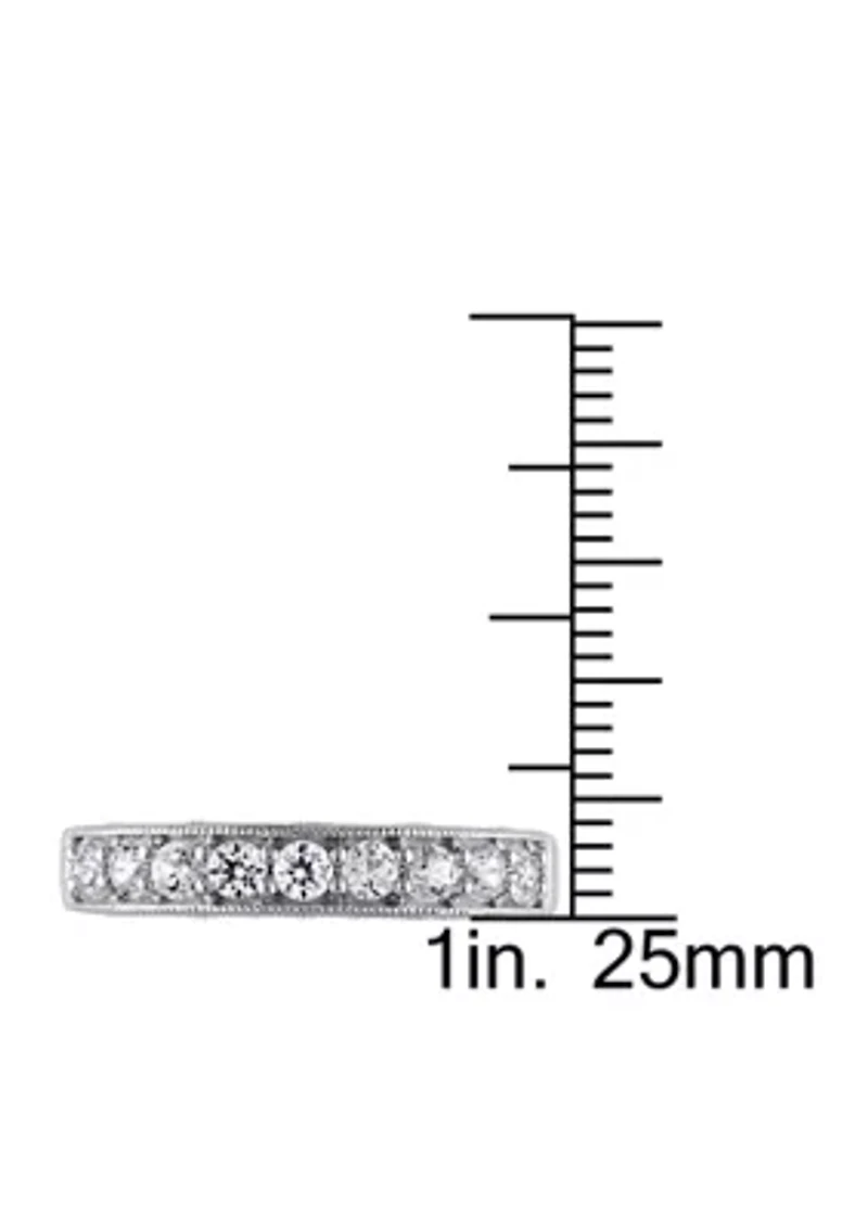 4/5 ct. t.w. Lab Created White Sapphire Anniversary Band Sterling Silver