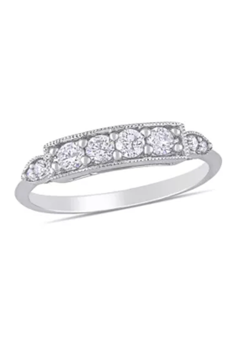 1/3 ct. t.w. Diamond Bar Ring 10K White Gold