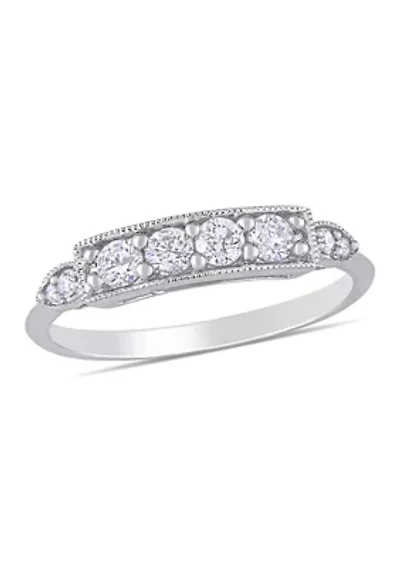 1/3 ct. t.w. Diamond Bar Ring 10K White Gold